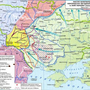 The White Guards' offensive in Ukraine. The counteroffensive of the united Ukrainian armies and their defeat July - October 1919